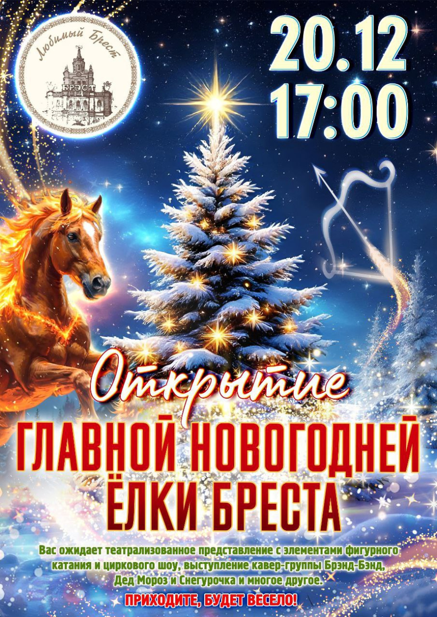  20 декабря состоится долгожданное открытие главной новогодней елки Бреста 